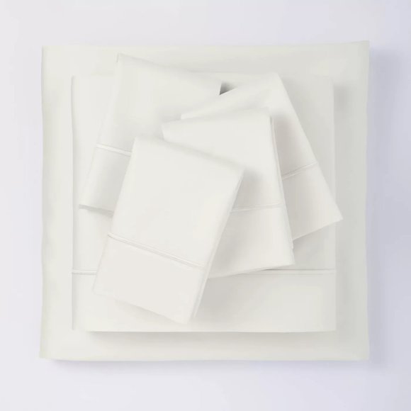 6pc 1000 Thread Count Solid Sheet Set Cali King - Picture 2 of 5